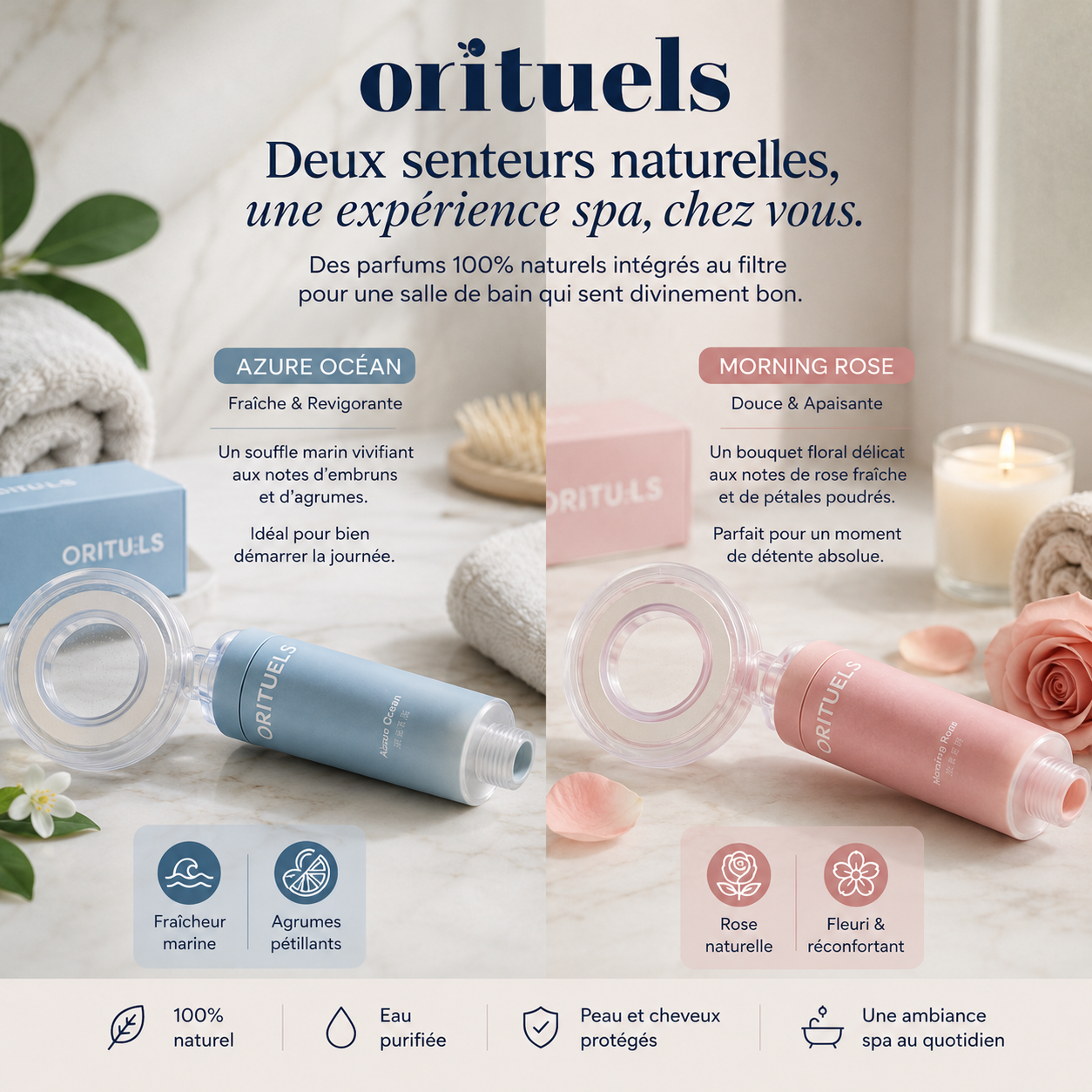 Pommeau Filtrant ORITUELS™ — Technologie Coréenne