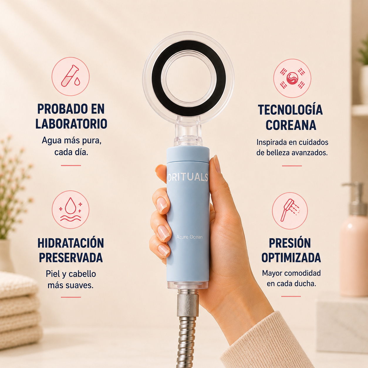 Pommeau Filtrant ORITUELS™ — Technologie Coréenne