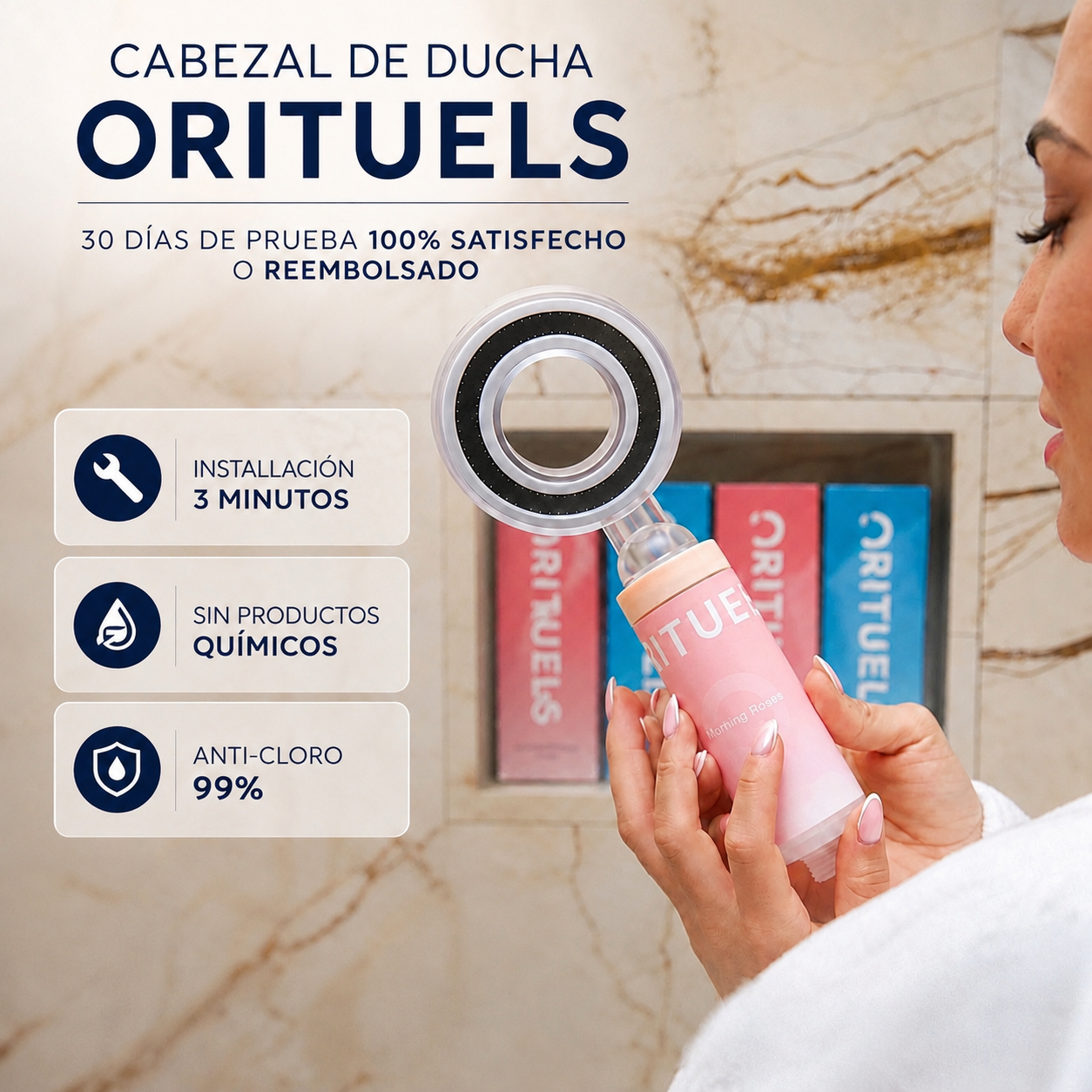 Pommeau Filtrant ORITUELS™ — Technologie Coréenne
